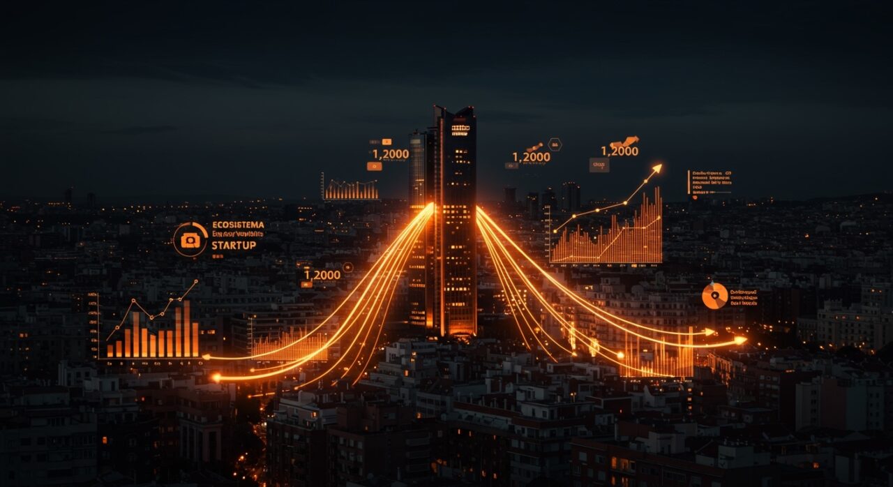 Inversión de más de 1.200 millones de euros en startups en Madrid 2025, destacando el liderazgo del ecosistema emprendedor y la financiación tecnológica.