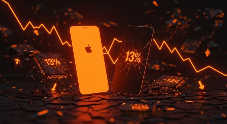 Caída del mercado smartphone en 2026 por escasez de memoria y crisis de semiconductores, con Apple y Samsung ganando protagonismo.