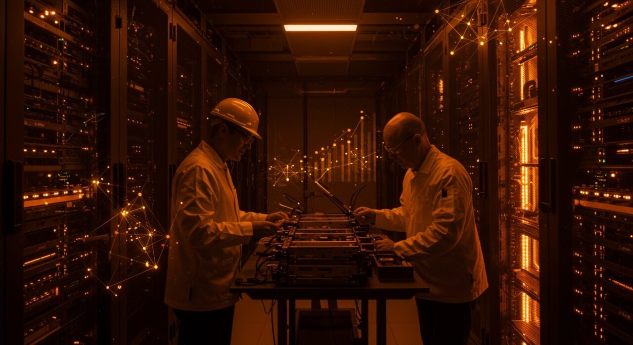 Ingenieros veteranos desarrollando transceptores ópticos para infraestructura de IA en data centers con inversión de serie A.