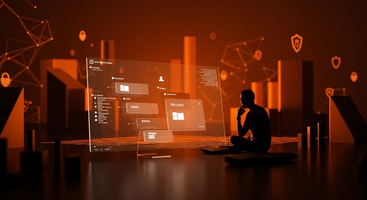 Análisis visual de Microsoft widgets y sus seis ciclos, destacando lecciones de seguridad, arquitectura y experiencia de usuario en el contexto tecnológico actual.