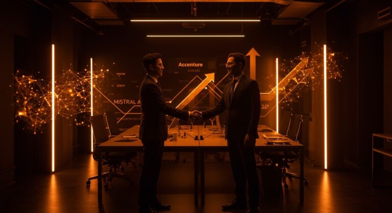 Alianza estratégica de Mistral AI y Accenture en inteligencia artificial destacando asociaciones tecnológicas y tendencias de IA empresarial para startups tech en 2026.