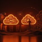 Integración de infraestructura cloud de Mistral AI tras la adquisición de Koyeb, simbolizando la expansión tecnológica en el ecosistema startup europeo.