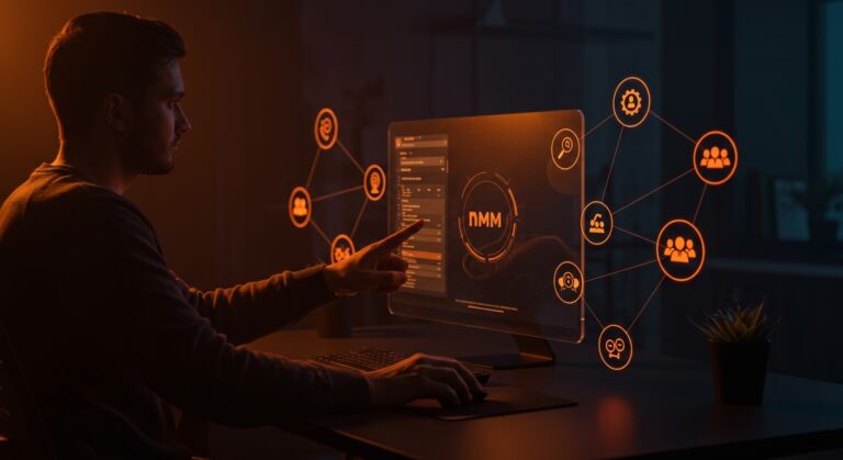 Interfaz moderna del navegador NPMX para npm registry en ecosistema startup con integración colaborativa y herramientas de desarrollo.