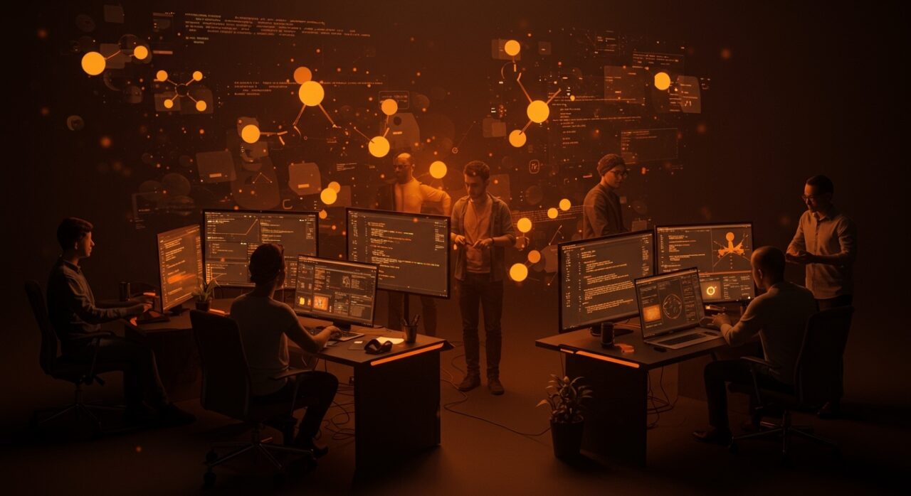 Comunidad tech colaborativa para founders en software open source y desarrollo modular, con interfaces de línea de comandos y colaboración en terminal.