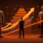 Comparación visual entre OKRs y teorías de Deming en gestión de startups tech con enfoque en liderazgo y mejora continua.