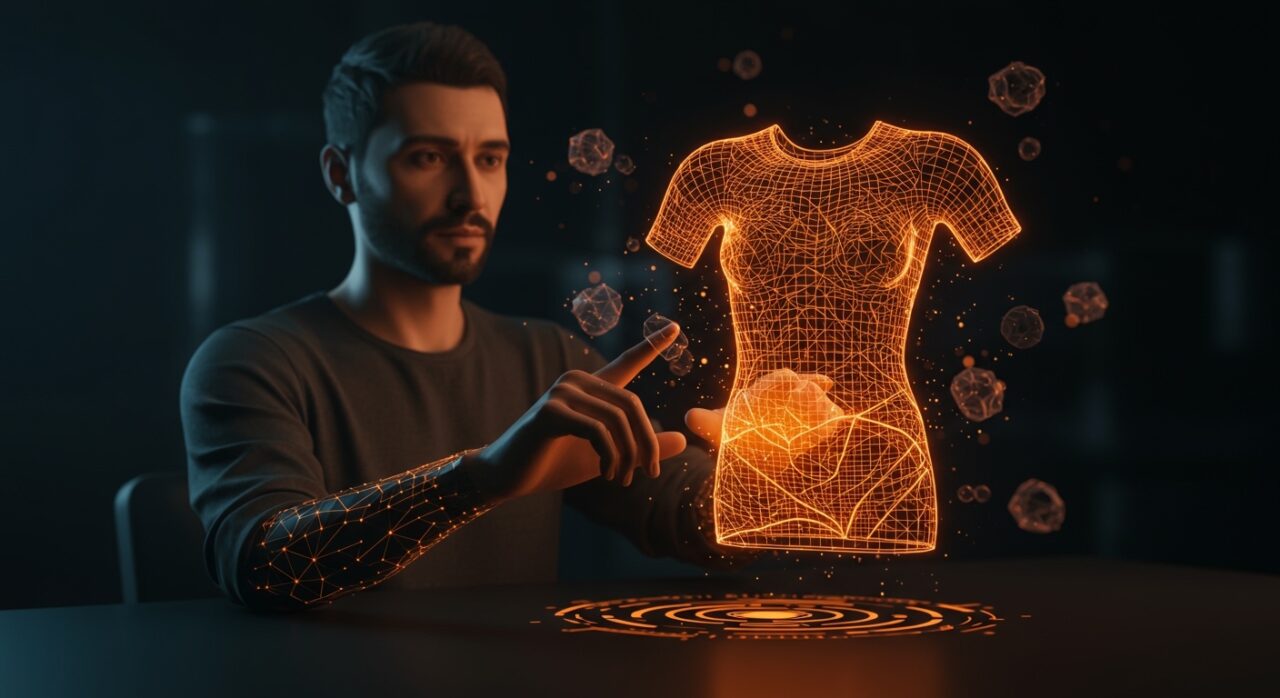 Tecnología IA y 3D aplicada en moda sostenible para reducir la contaminación textil, presentado por Onversed startup.