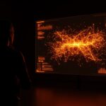 Fundador tech reflexionando ante interfaz digital con patrones de redes neuronales fragmentadas simbolizando la disolución del equipo Mission Alignment de IA segura de OpenAI.