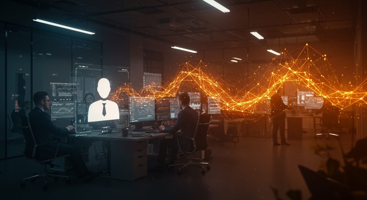 Plataforma OpenAI Frontier mostrando agentes de IA automatizando tareas empresariales complejas para startups y empresas.