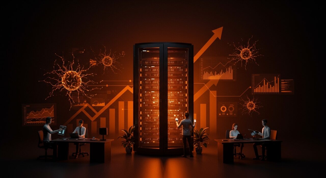 Financiamiento récord de OpenAI destacado con imagen futurista de tecnología IA e inversión en startups.