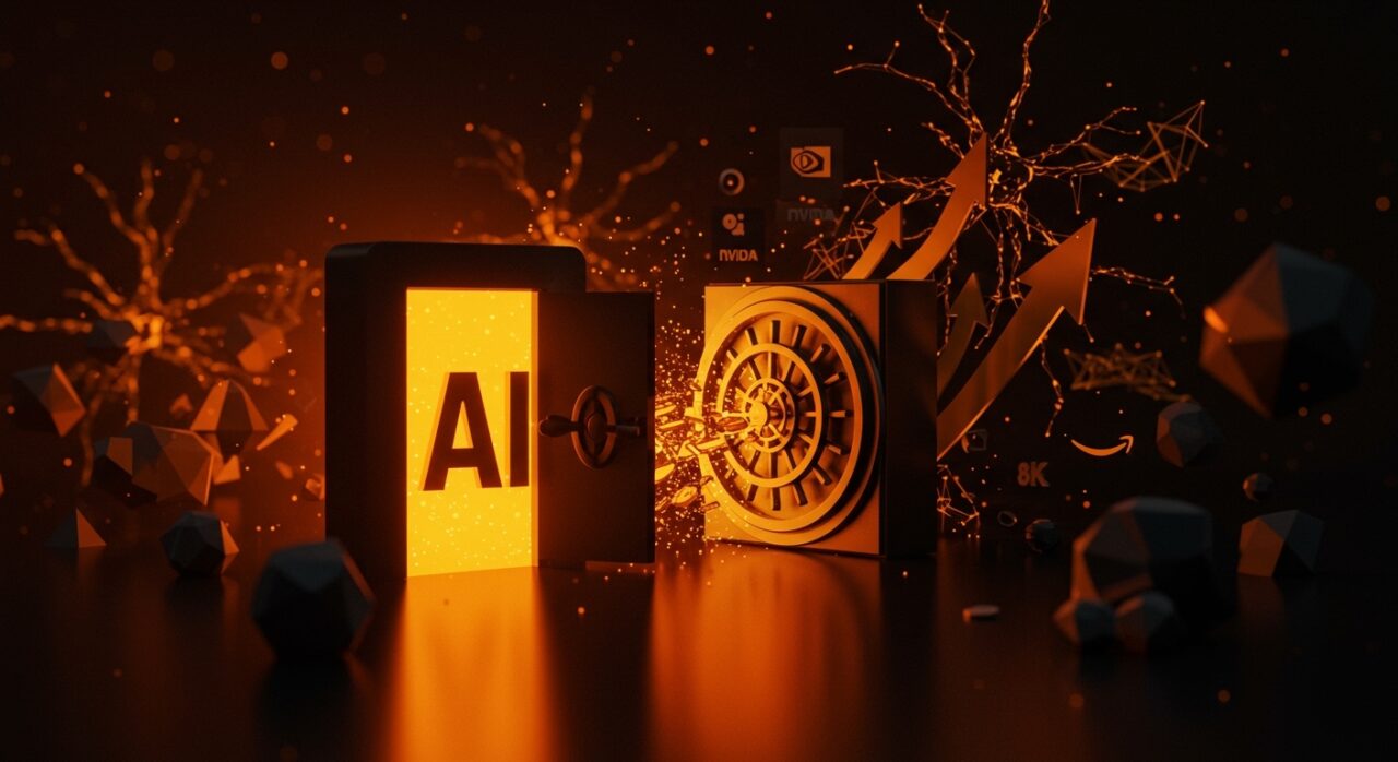 Imagen conceptual de la ronda histórica de financiación de OpenAI con $110 mil millones y participación de Amazon, Nvidia y SoftBank en el ecosistema startup de IA.