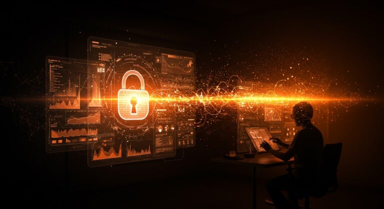 Interfaz digital hospitalaria avanzada de Palantir con énfasis en salud pública, privacidad de datos y tecnología sanitaria en Nueva York.