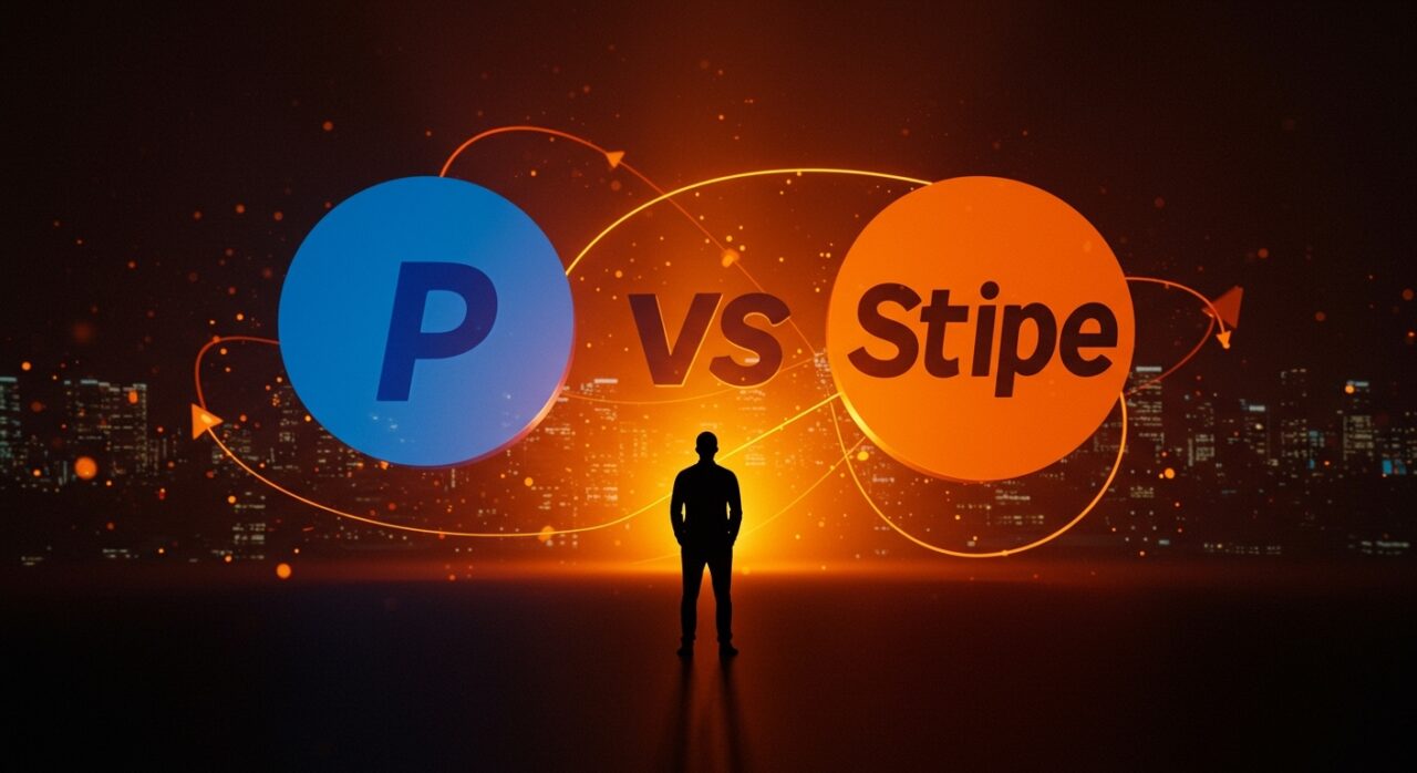 Análisis de PayPal y Stripe en el mercado fintech, mostrando a founders ante rumores de adquisición y estrategias digitales.