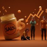 Ilustración conceptual de aumentos salariales uniformes afectando la retención de talento en startups tecnológicas.