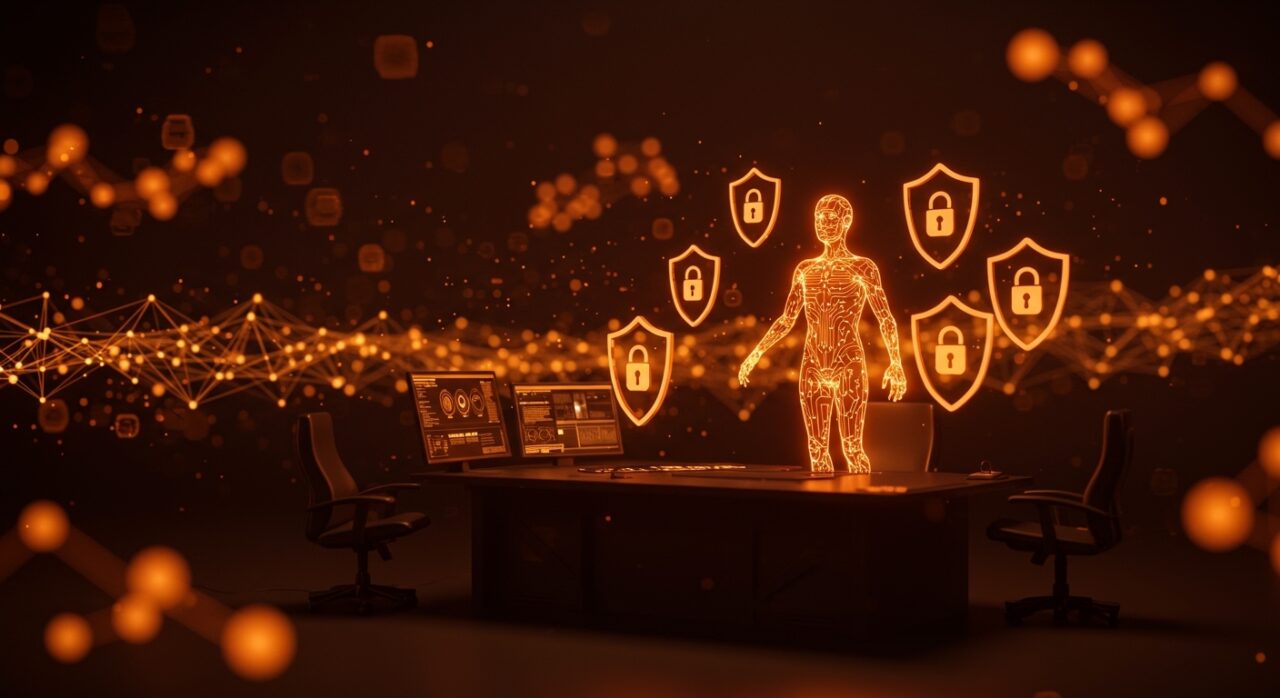 Seguridad integral para agentes de IA con Pipelock, mostrando protección avanzada y monitoreo en un entorno digital futurista.