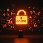 Founder de startup tech enfrentando bloqueo de dominio .online, destacando gestión de dominios y riesgos en infraestructura digital.