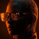 Gafas inteligentes premium Prada y Meta AI fusionando moda de lujo e innovación tecnológica en wearable AI.