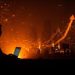 Imagen ilustrativa de riesgo geopolítico y resiliencia en startups en mercados emergentes, inspirada en las protestas en Irán.