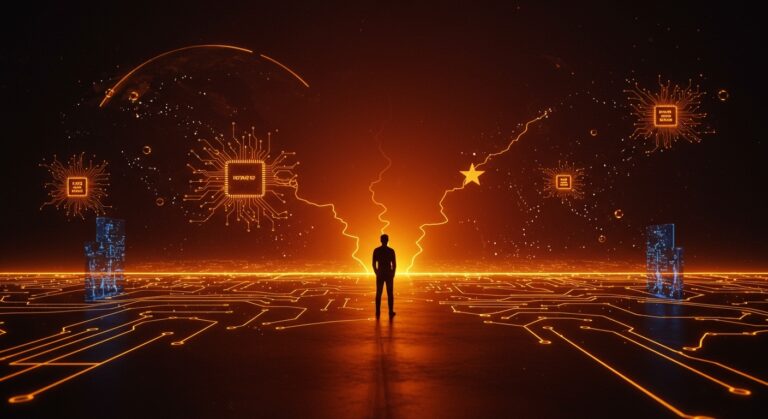 Análisis del impacto en startups del reequilibrio de la UE y China en investigación tecnológica con enfoque en colaboración y restricciones en IA y semiconductores.