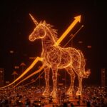 Unicornio digital representando Resolve AI y su financiamiento Serie A de $125M en inteligencia artificial para confiabilidad de sitios.