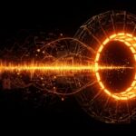 Representación artística del colisionador RHIC de Brookhaven cerrando tras 25 años de avances en física nuclear, inteligencia artificial y computación de alto rendimiento.