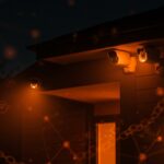 Red de vigilancia con IA de Ring en el Super Bowl 2026 mostrando cámaras y metáforas visuales de ética tecnológica para founders tech.