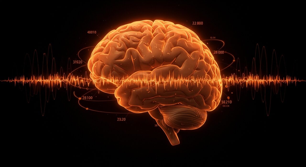 Ilustración conceptual de ritmo cerebral infraslow destacando avances en neurociencia aplicada y tecnología health tech.