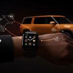 Rivian Apple Watch control remoto para vehículos eléctricos conectados destacando innovación en movilidad inteligente y tecnología wearable.
