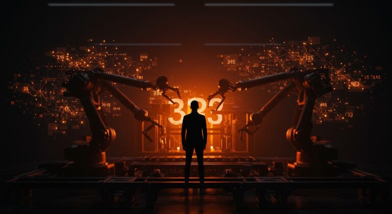 Robert Playter CEO de Boston Dynamics representado en entorno futurista de robótica e innovación tecnológica durante su transición empresarial.