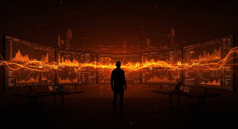 Ilustración de ataque cibernético Salt Typhoon contra empresas noruegas mostrando metáforas de ciberseguridad y espionaje digital en el ecosistema tecnológico.