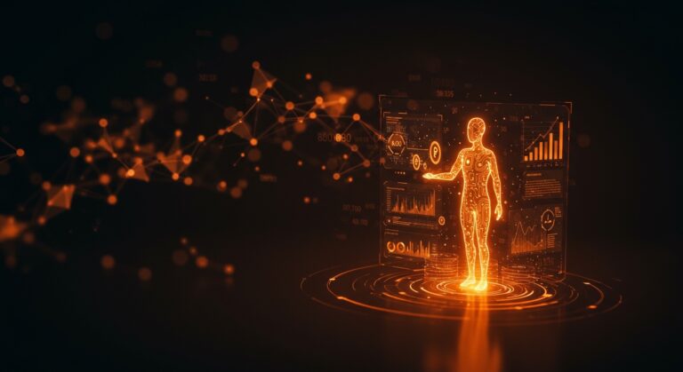 Ilustración de infraestructura financiera de IA con agentes gestionando micropagos autónomos, inversión y tecnología de Sapiom y Accel.