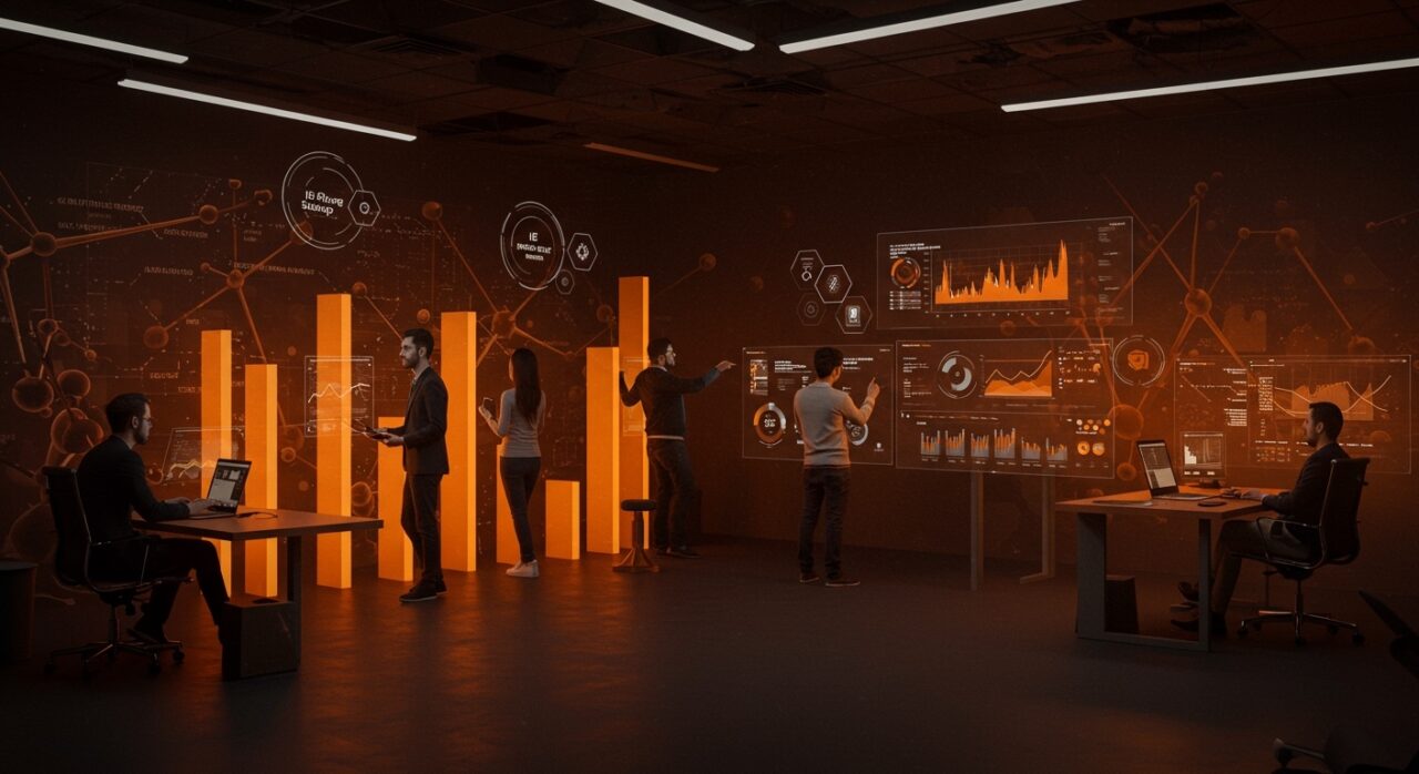 Seis startups tecnológicas de Castellón en fase de escalado recibiendo mentoría y financiamiento con aplicación de inteligencia artificial en un entorno innovador.