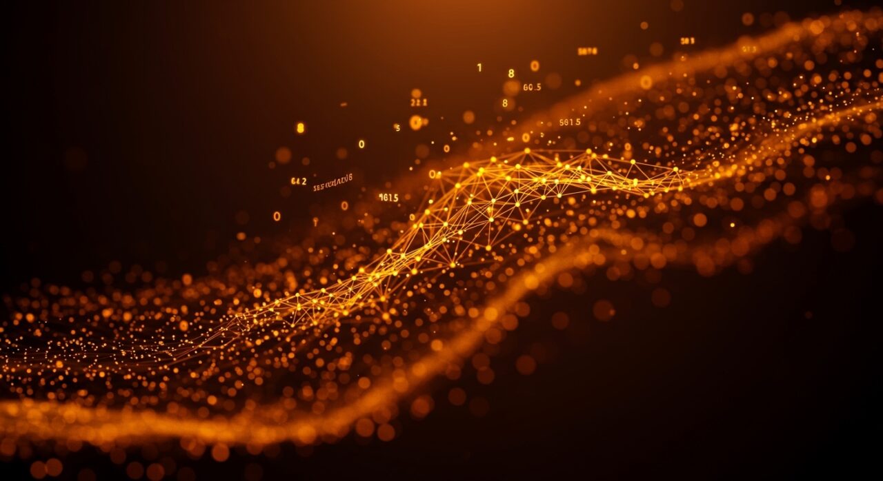 Visualización estilizada de SQLite convertido en un almacén clave-valor rápido, destacando tecnología embebida y rendimiento para startups tech.