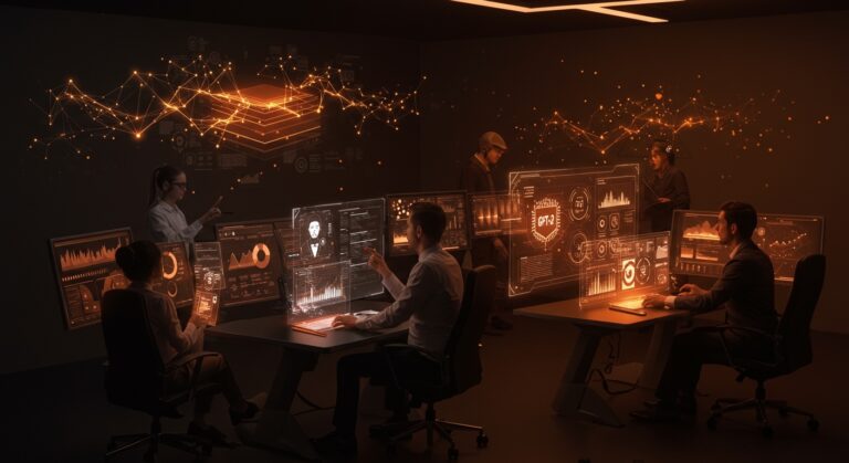 Implementación de GPT-5.2 de OpenAI en Snowflake Cortex AI para automatización y agentes IA en empresas, ilustración de IA empresarial avanzada.