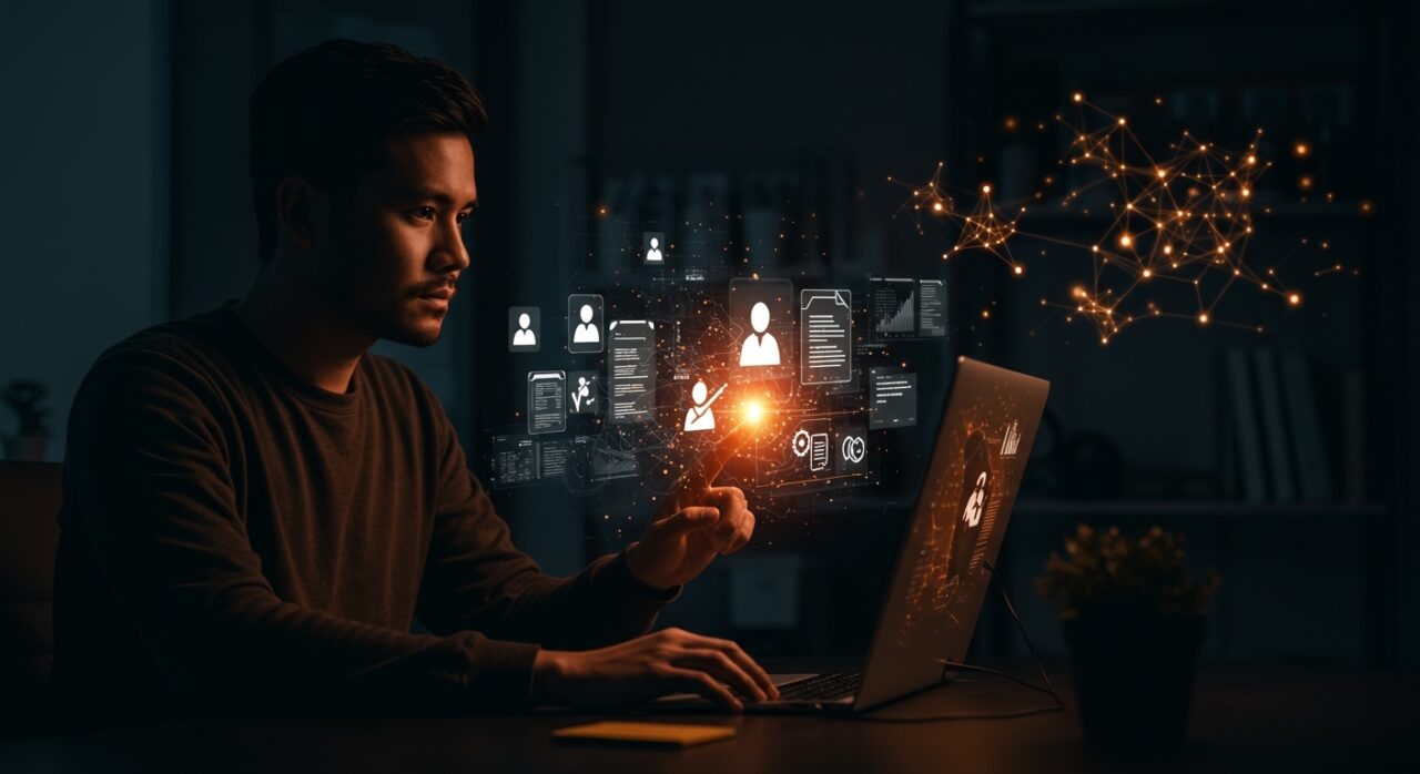 Software auto-mejorable con IA agente automatizando documentación y mantenimiento de código para founders, en un entorno tecnológico seguro y ágil.