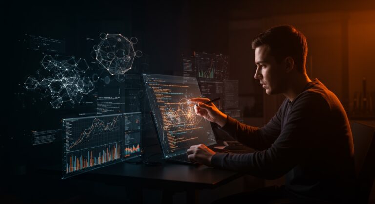 Compiladores deterministas y reproducibilidad en builds para startups tech en un entorno digital futurista y tecnológico.