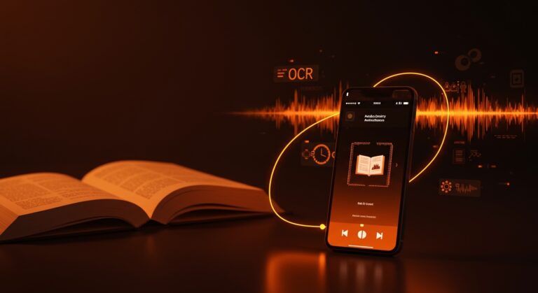 Tecnología Page Match de Spotify sincroniza libros físicos con audiolibros en una innovadora venta de productos digitales.