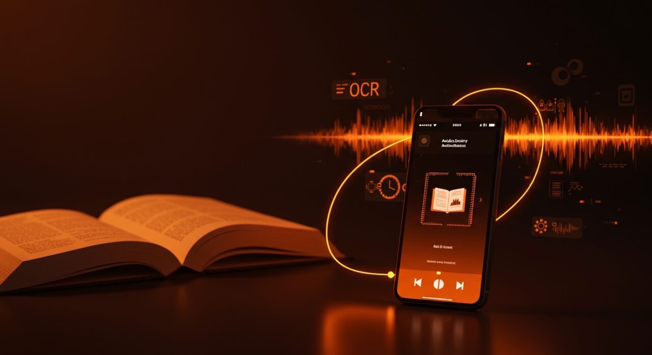 Tecnología Page Match de Spotify sincroniza libros físicos con audiolibros en una innovadora venta de productos digitales.