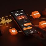 Integración de venta de entradas en streaming en Spotify y SeatGeek mostrando la innovación en experiencia de usuario y partnerships tecnológicos.