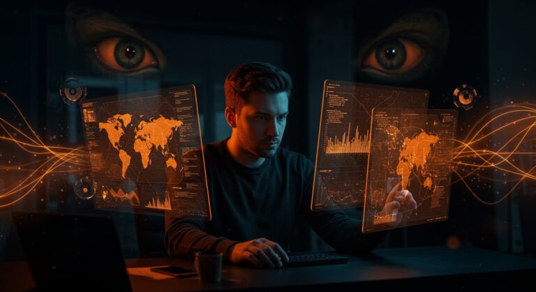 Fundador de startup protegiendo datos empresariales contra el spyware Predator de Intellexa implementando seguridad digital zero-trust.