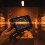 Dispositivo lupa de bolsillo con lectura en voz alta para personas mayores, mostrando tecnología accesible e innovación en startups españolas.