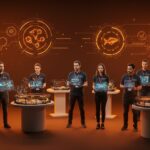 Ocho startups de acuicultura presentando soluciones innovadoras en biotecnología, automatización y economía circular para la industria de productos del mar.