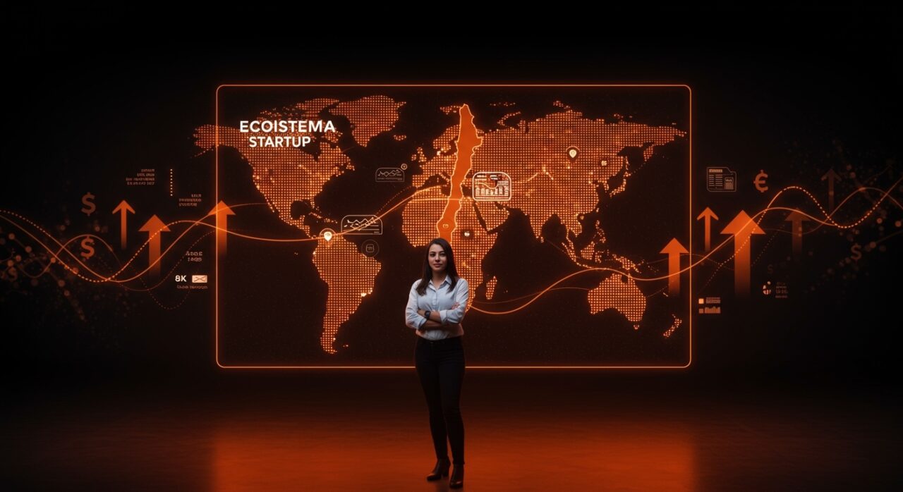 Constanza Levicán lidera Suncast destacada en Start-Up Chile BIG 11 entre 1300 startups globales, simbolizando emprendimiento femenino y financiamiento equity-free en energías renovables.