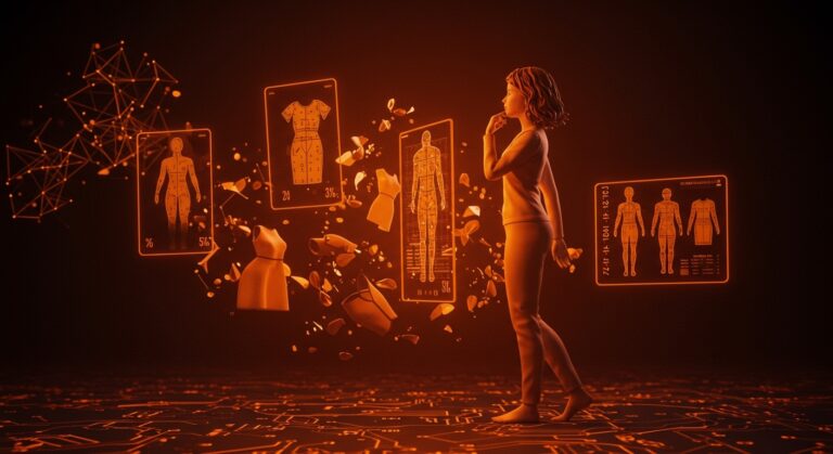 Innovación en tallas de ropa femenina con tecnología retailtech y diseño inclusivo impulsado por IA en moda.