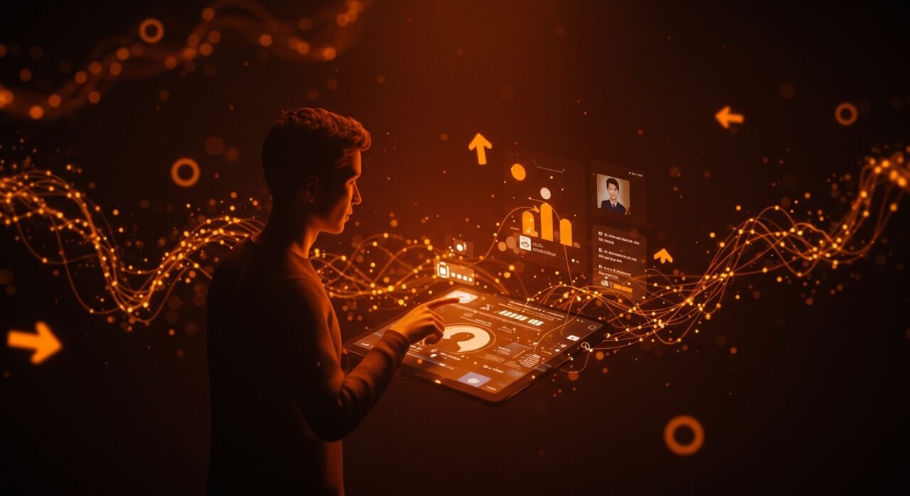 Interacción de usuario personalizando su feed con IA en Threads mediante Dear Algo, destacando la personalización y algoritmos en redes sociales.