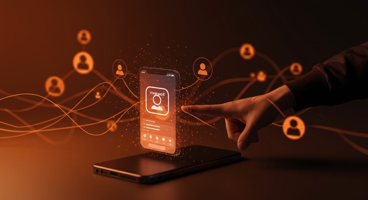 Integración visual de Threads e Instagram Stories para startups, mostrando la optimización del marketing digital y la amplificación del alcance en redes sociales.