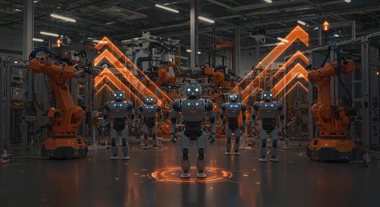 Robots humanoides Digit de Agility Robotics integrados en planta Toyota Canadá automatizando logística industrial.