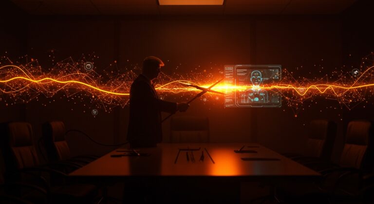 Trump cortando vínculos con Anthropic por rechazo a uso militar de inteligencia artificial en armas autónomas, ilustrando ética tecnológica y regulación IA.