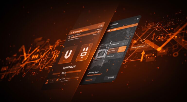 Ilustración editorial de la política de suspensiones de Twitch 2024, mostrando la gestión de streaming y chat con énfasis en moderación y comunidad.