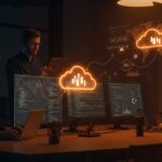 Ingenieros de software colaborando remotamente en infraestructura cloud open source representando a Ubicloud, startup YC y alternativa a AWS con enfoque en equity y salario competitivo.