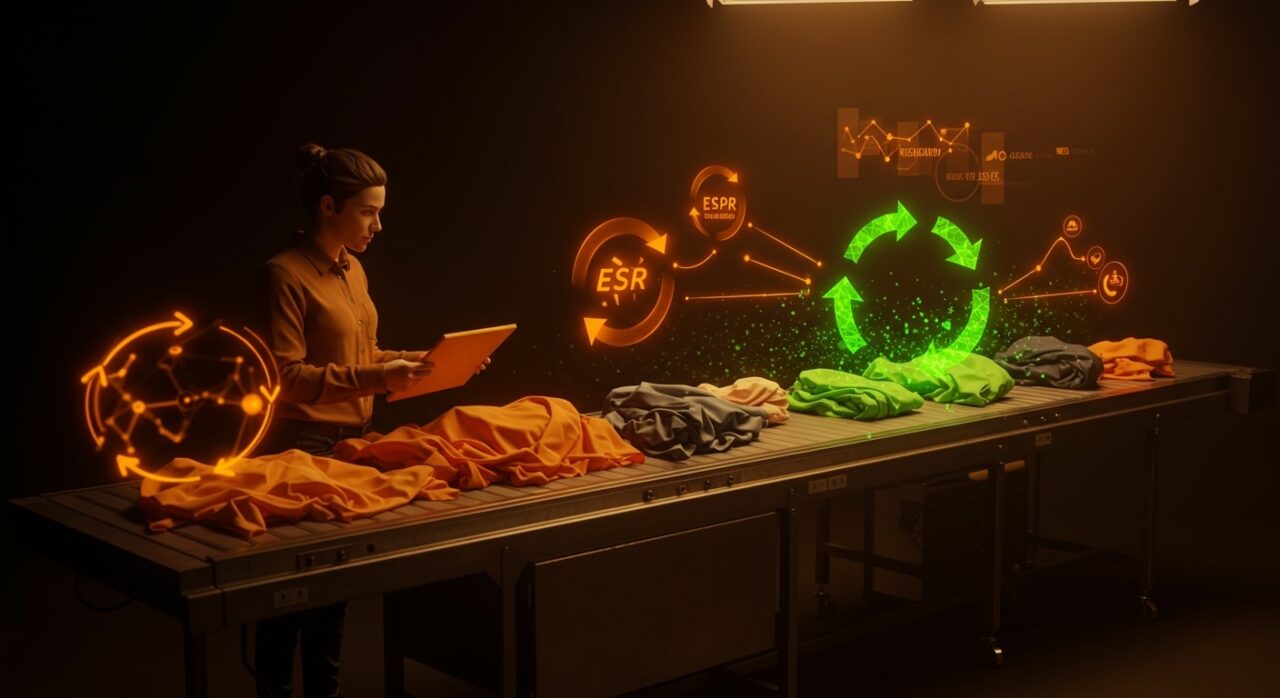 Founder tech aprovechando la economía circular y sostenibilidad textil tras la regulación europea ESPR contra destrucción de ropa no vendida.